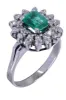 BAGUE POMPADOUR ÉMERAUDE ET DIAMANTS sold by 58 Facettes
