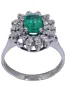 BAGUE POMPADOUR ÉMERAUDE ET DIAMANTS sold by 58 Facettes
