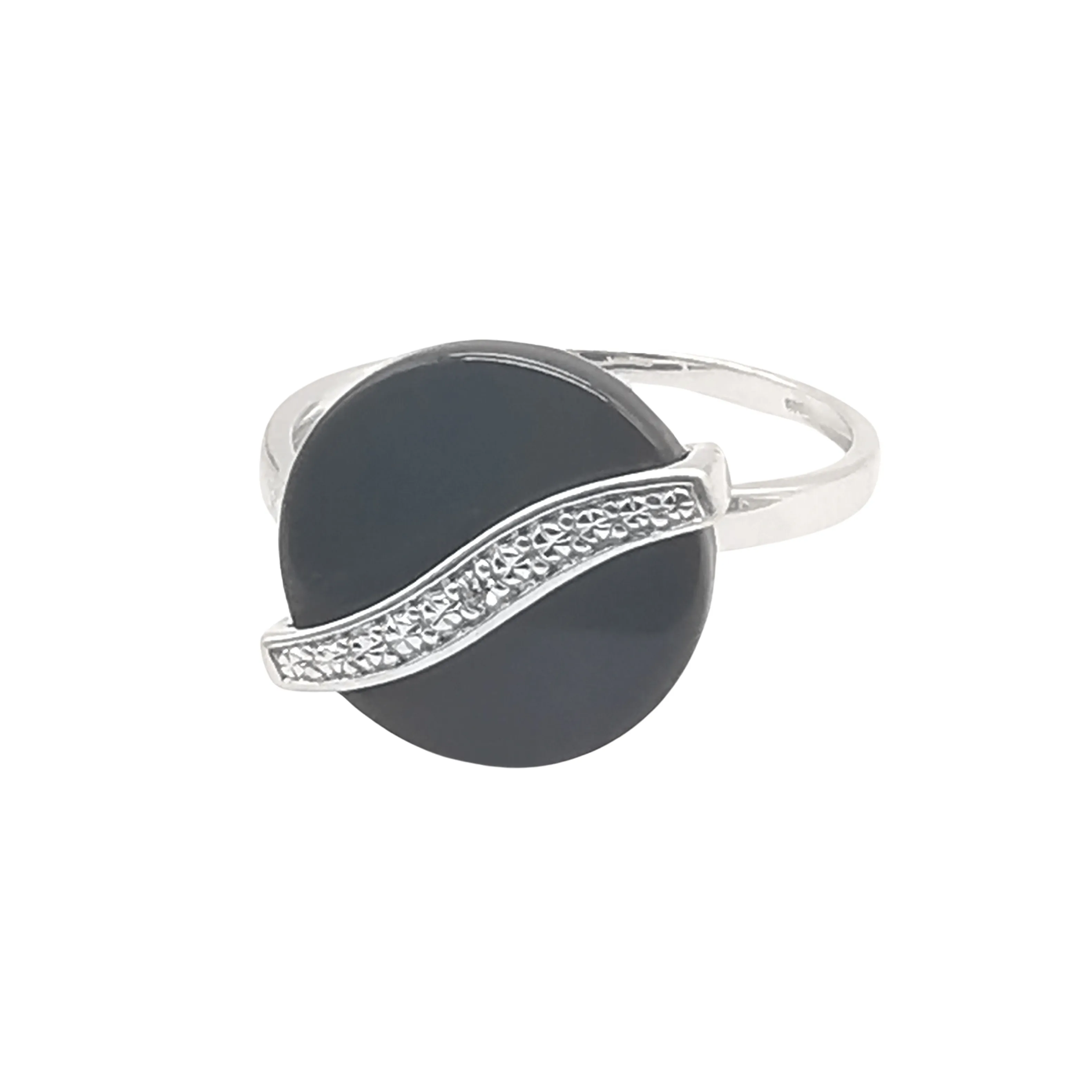 Bague or onyx & diamant sold by 58 Facettes