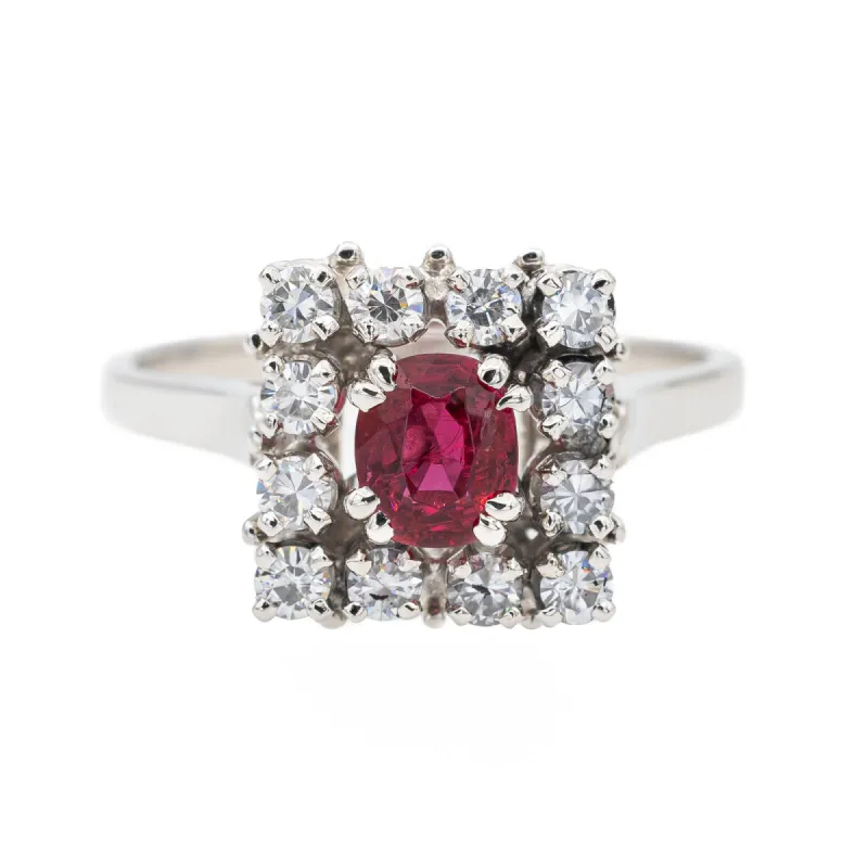 Bague Or blanc Rubis sold by 58 Facettes