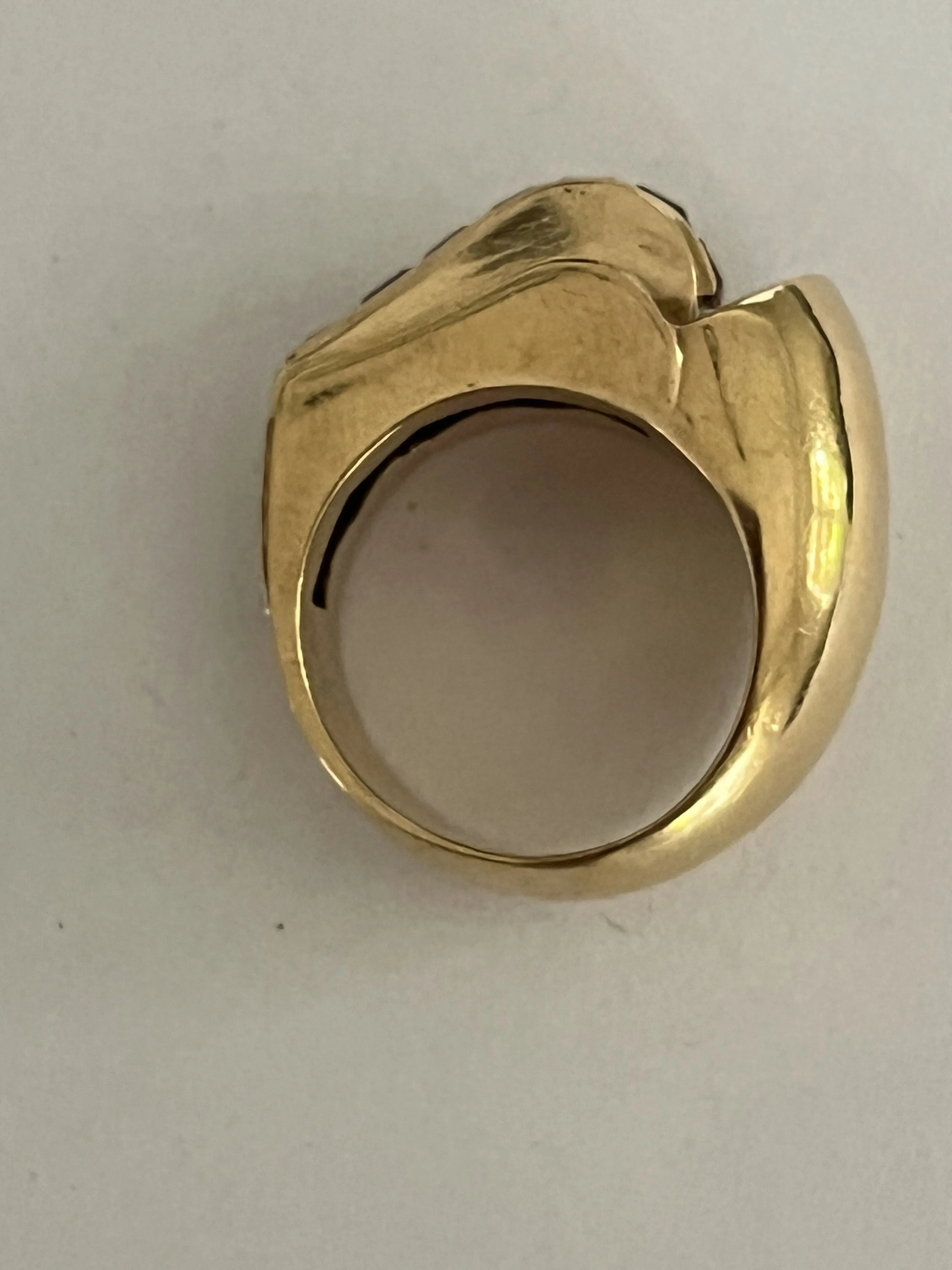 Bague tank or jaune et blanc rubis sold by 58 Facettes product image thumbnail 4