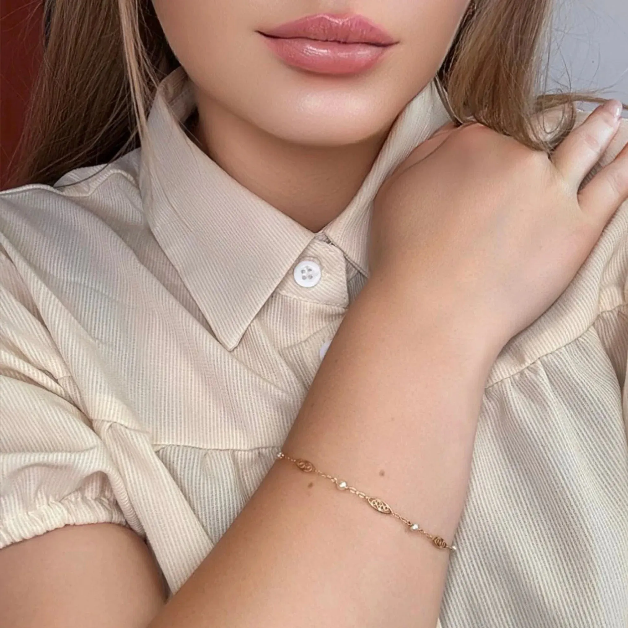 Bracelet Filigrane Or Jaune 18k & Perles sold by 58 Facettes product image thumbnail 2