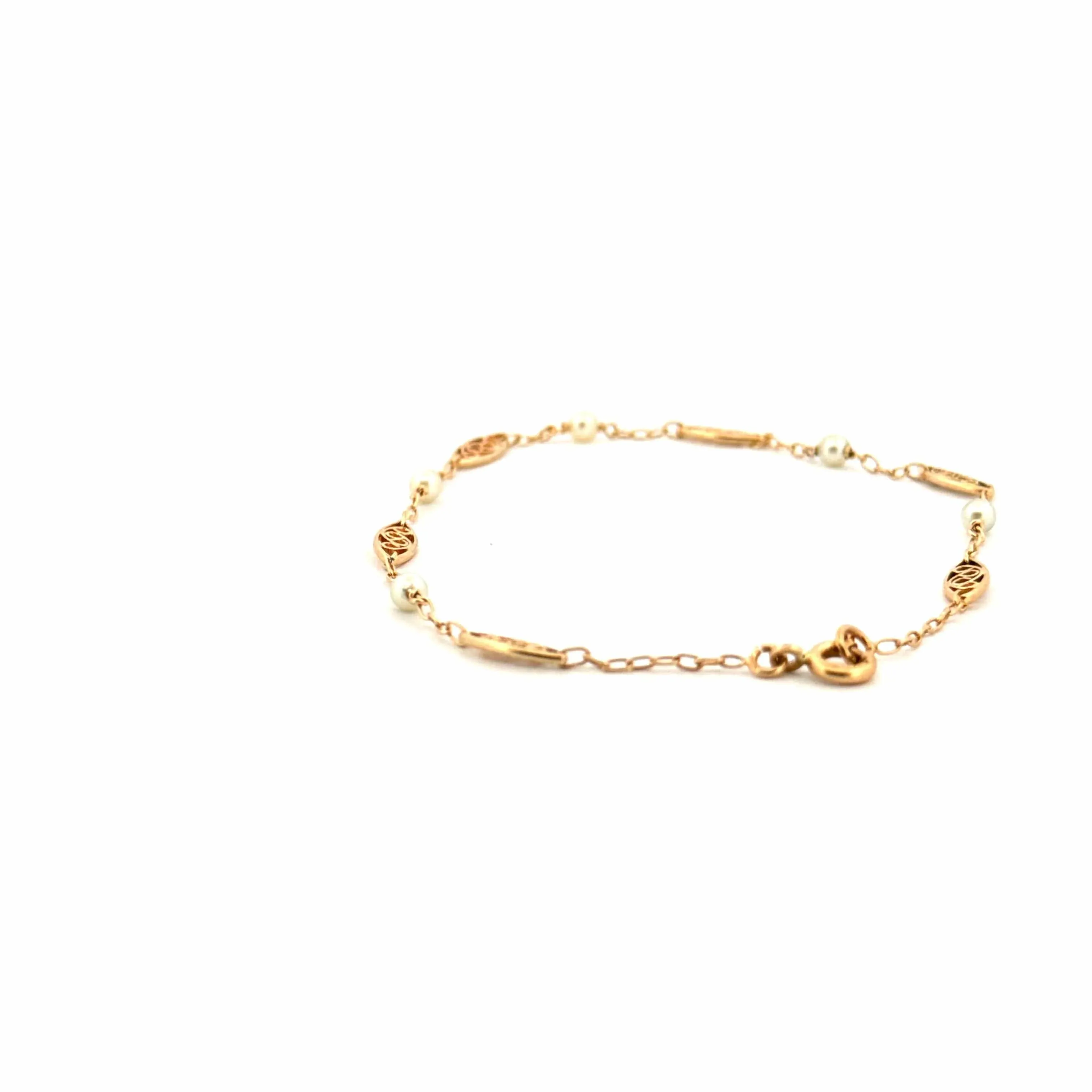 Bracelet Filigrane Or Jaune 18k & Perles sold by 58 Facettes product image thumbnail 3