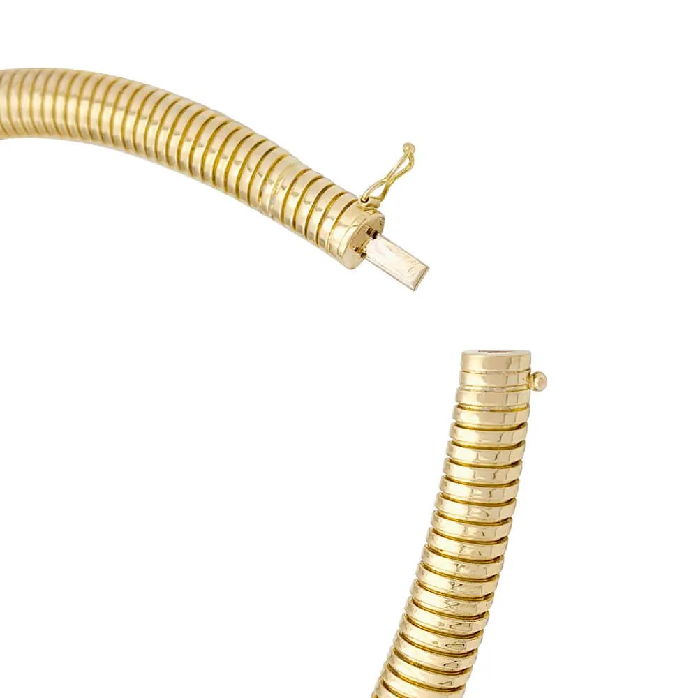 Collier tubogas vintage, or jaune, émeraude, diamants. sold by 58 Facettes product image thumbnail 4