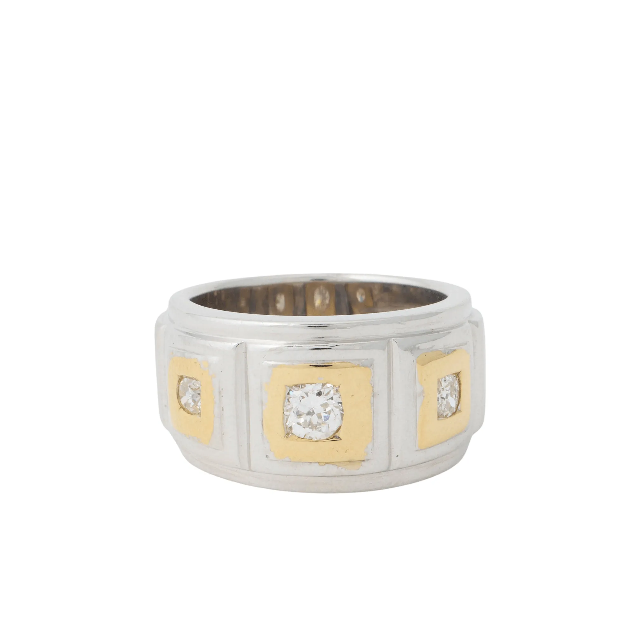 Bague jonc diamants sold by 58 Facettes