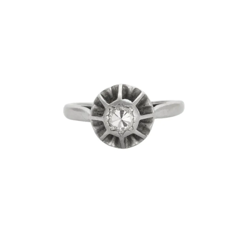 Bague Solitaire coupole diamant 0.40ct made by 58 Facettes