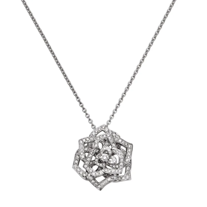 PIAGET - Pendentif ROSE or blanc diamants sold by 58 Facettes