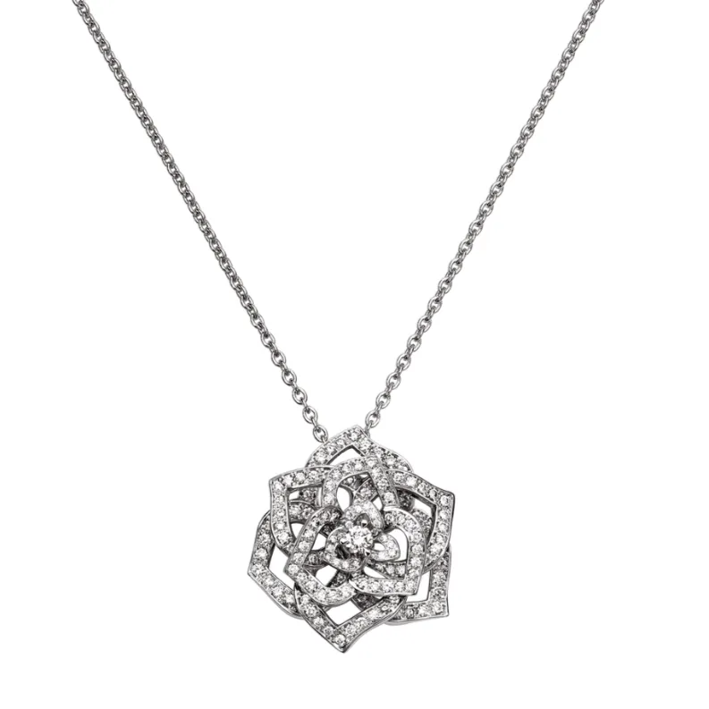 PIAGET - Pendentif ROSE or blanc diamants sold by 58 Facettes