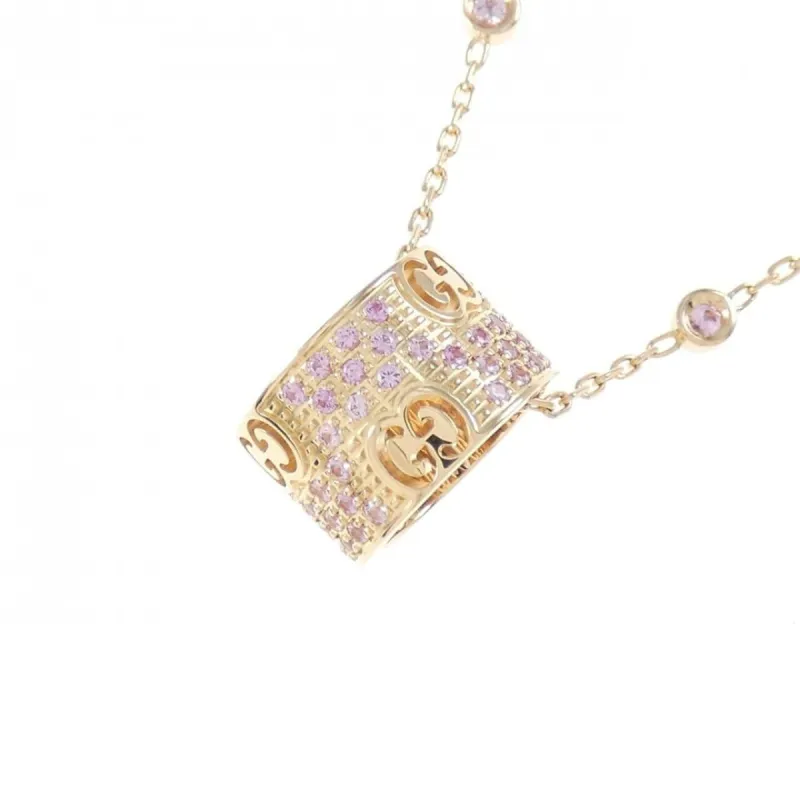 GUCCI - Collier or rose et saphirs roses sold by 58 Facettes