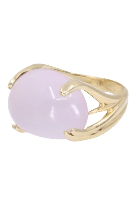 Bague or jaune quartz rose sold by 58 Facettes