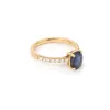 Bague Saphir 1.62 Cts Diamants Or Jaune sold by 58 Facettes