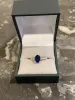 Bague Saphir 1.62 Cts Diamants Or Jaune sold by 58 Facettes