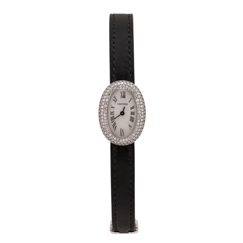 CARTIER - Montre Mini Baignoire Or Blanc et Diamants sold by 58 Facettes
