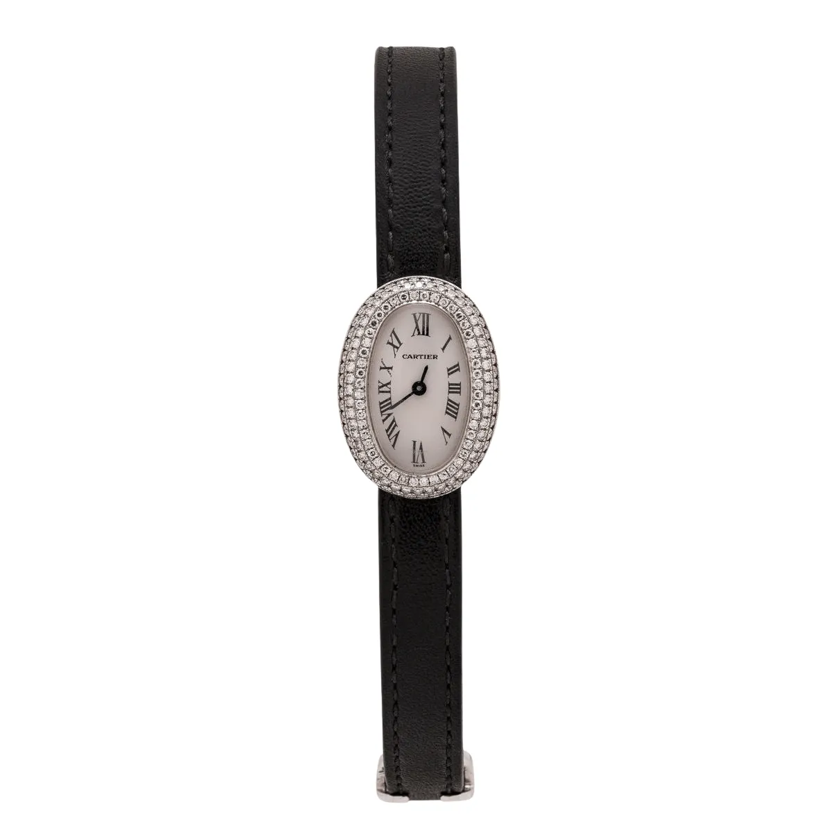 CARTIER - Montre Mini Baignoire Or Blanc et Diamants sold by 58 Facettes