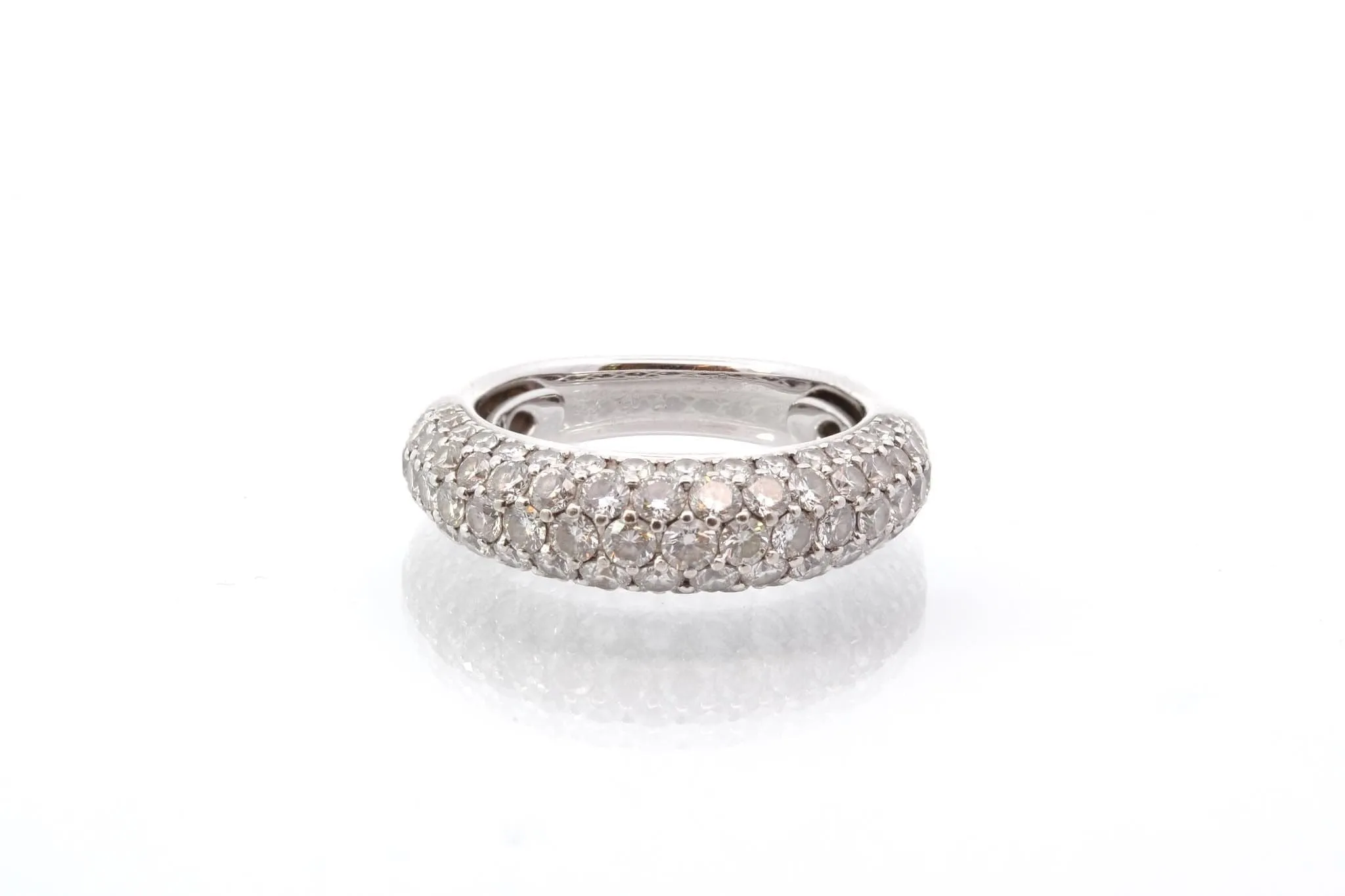 Bague jonc or blanc diamants sold by 58 Facettes product image thumbnail 5