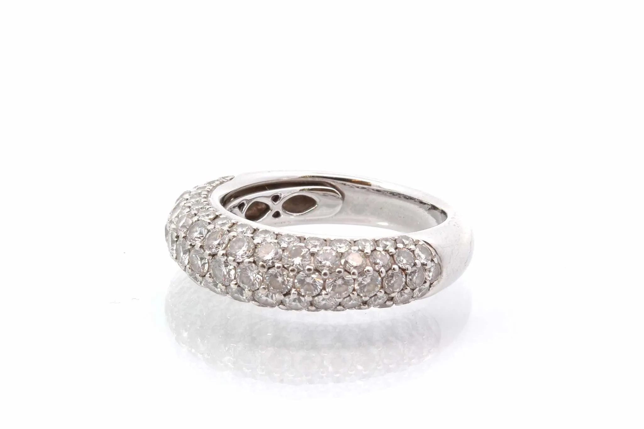 Bague jonc or blanc diamants sold by 58 Facettes product image thumbnail 4
