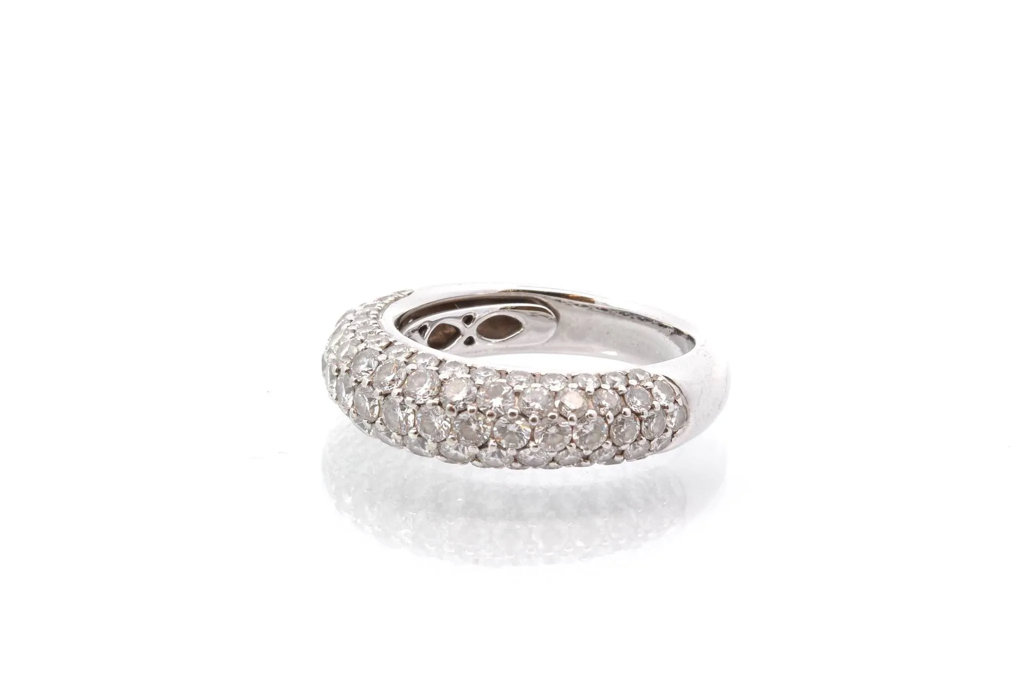 Bague jonc or blanc diamants sold by 58 Facettes product image thumbnail 2