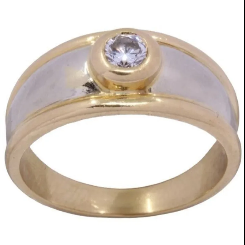 Bague jonc 2 Ors Diamant sold by 58 Facettes