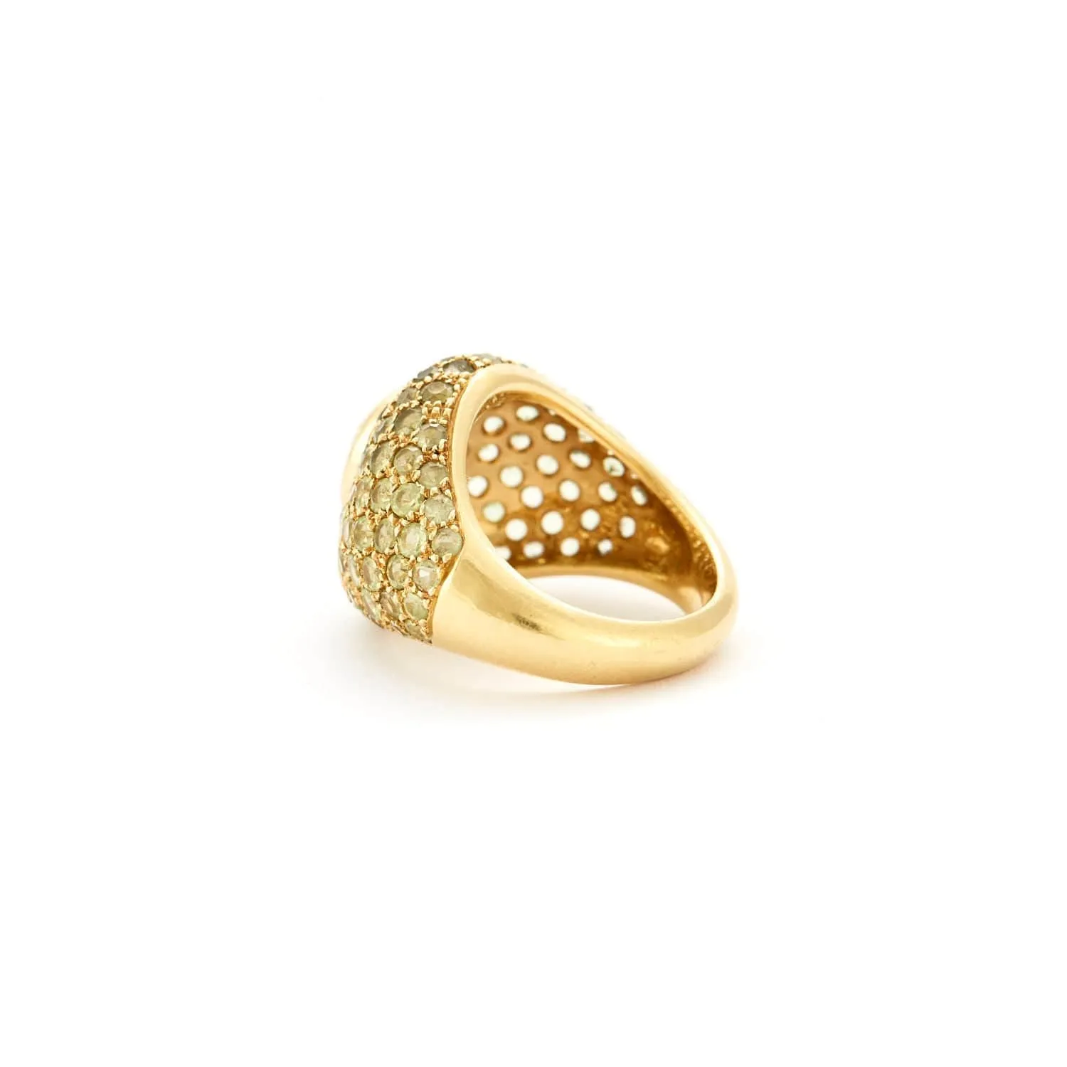 Bague boule en or jaune avec diamant et péridots sold by 58 Facettes product image thumbnail 4