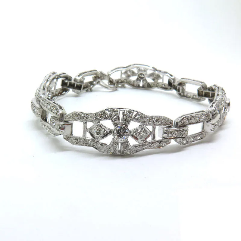 Bracelet en platine et diamants époque art déco sold by 58 Facettes
