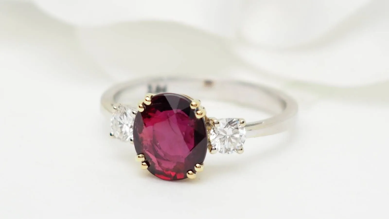 Bague 2 ors rubis naturel certifié et diamants sold by 58 Facettes product image thumbnail 4