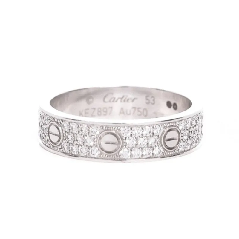 CARTIER - Alliance Love Or blanc et Diamants sold by 58 Facettes