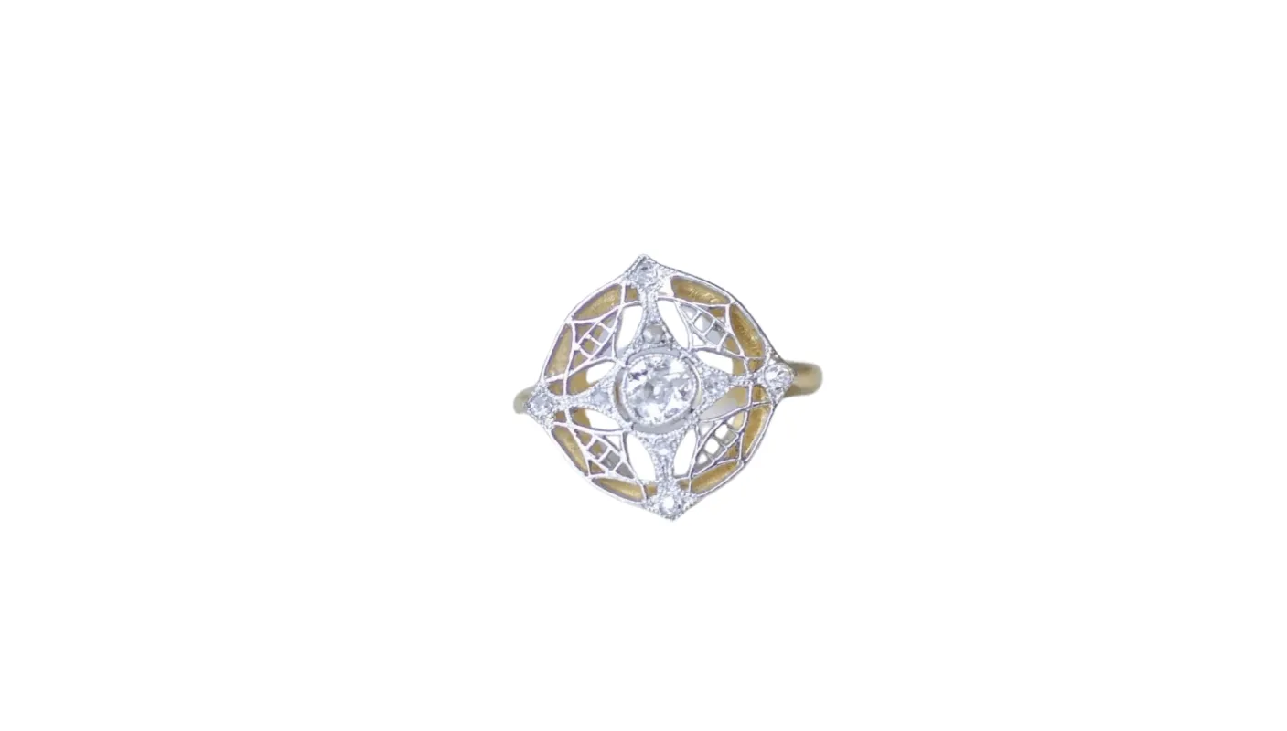 Bague cible diamant Belle Epoque sold by 58 Facettes
