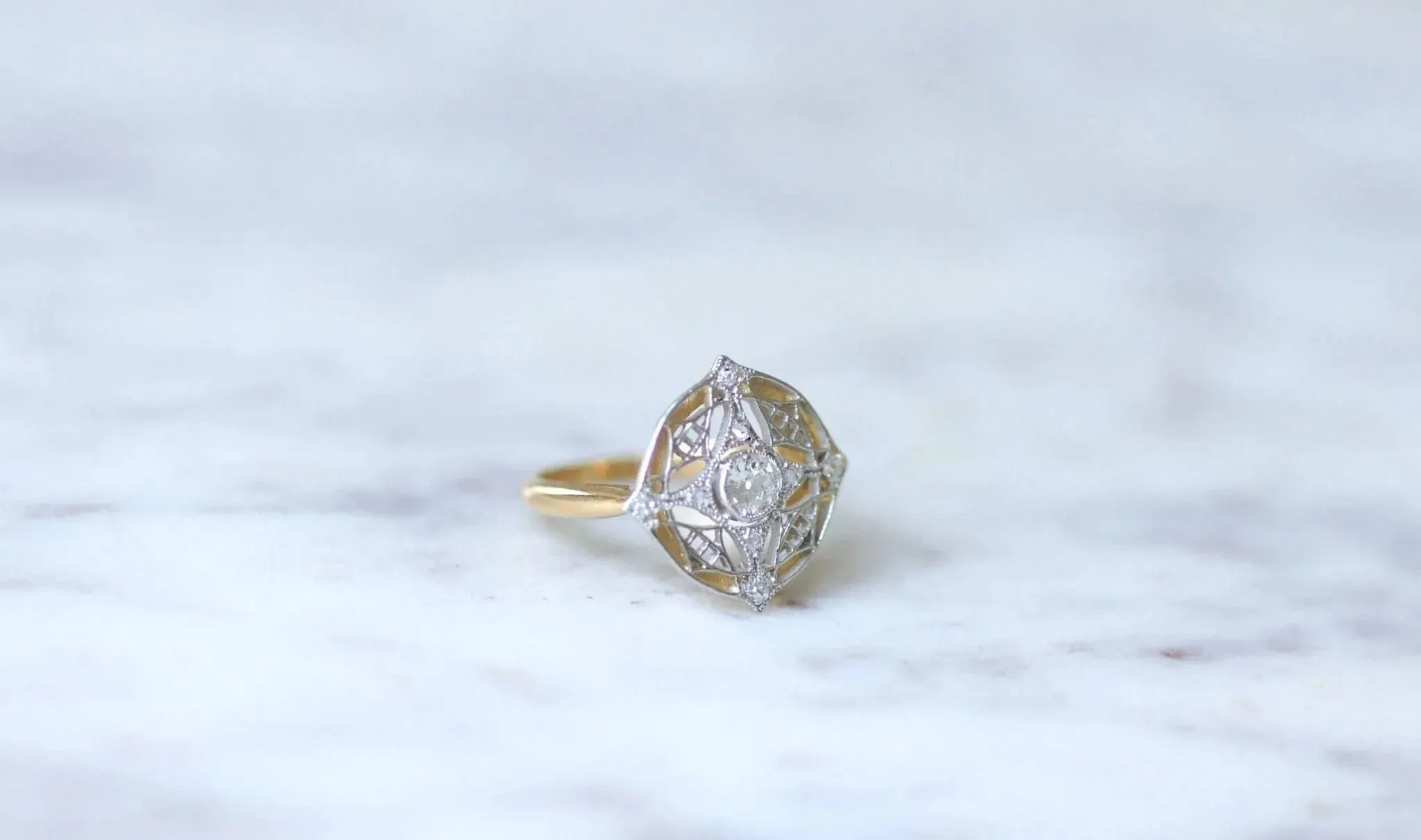 Bague cible diamant Belle Epoque sold by 58 Facettes product image thumbnail 5