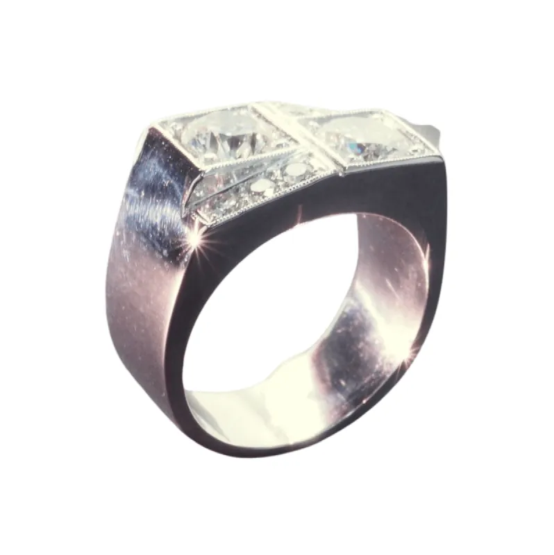 Bague Art Déco Platine Diamants sold by 58 Facettes