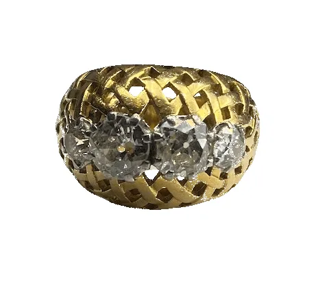 Bague dôme vannerie diamants sold by 58 Facettes product image thumbnail 4