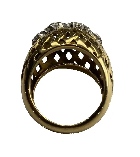 Bague dôme vannerie diamants sold by 58 Facettes product image thumbnail 3