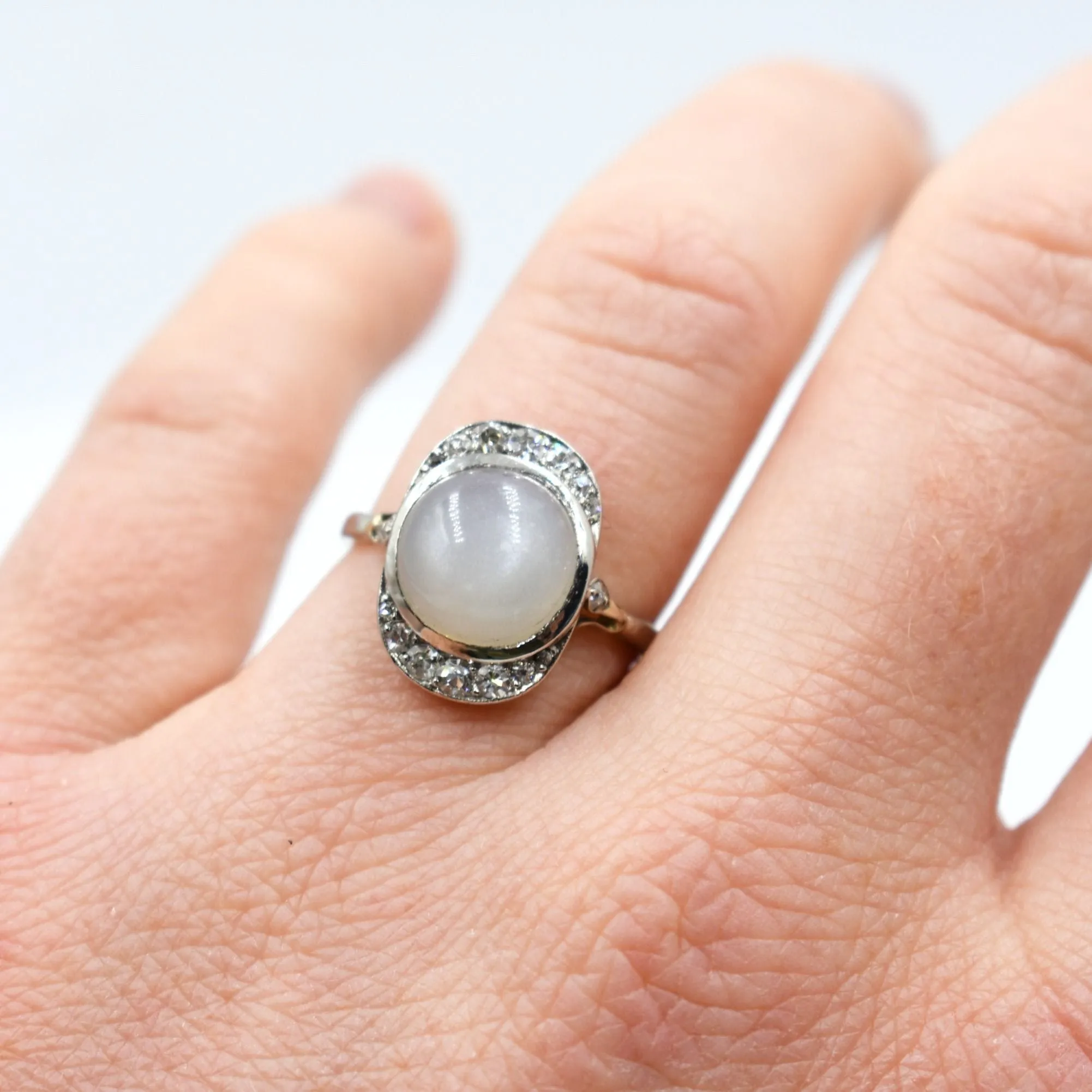 Bague Or Pierre de Lune Diamants sold by 58 Facettes product image thumbnail 3