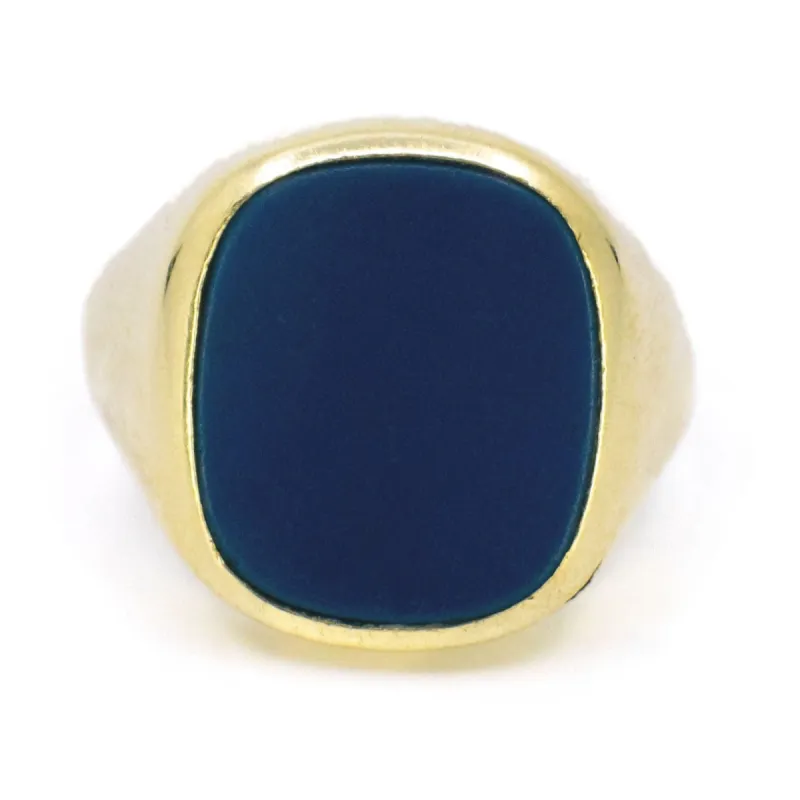 Bague chevalière Agate bleue sold by 58 Facettes