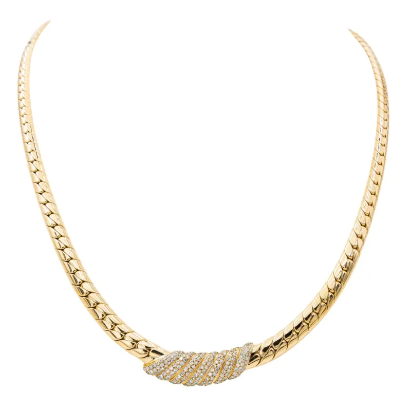Collier Maille anglaise Or jaune Diamant sold by 58 Facettes