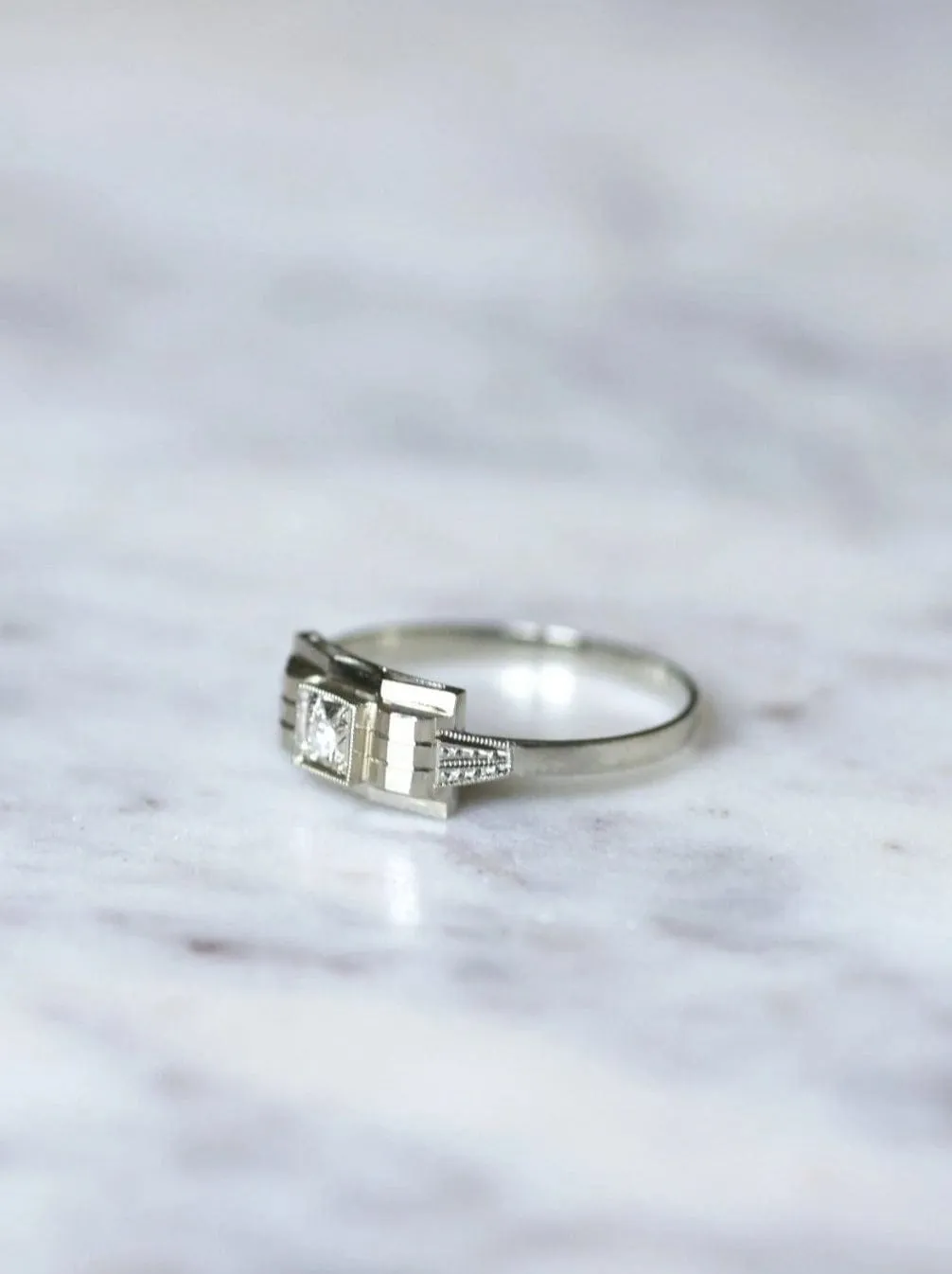 Bague bandeau Art Déco diamant sold by 58 Facettes product image thumbnail 4