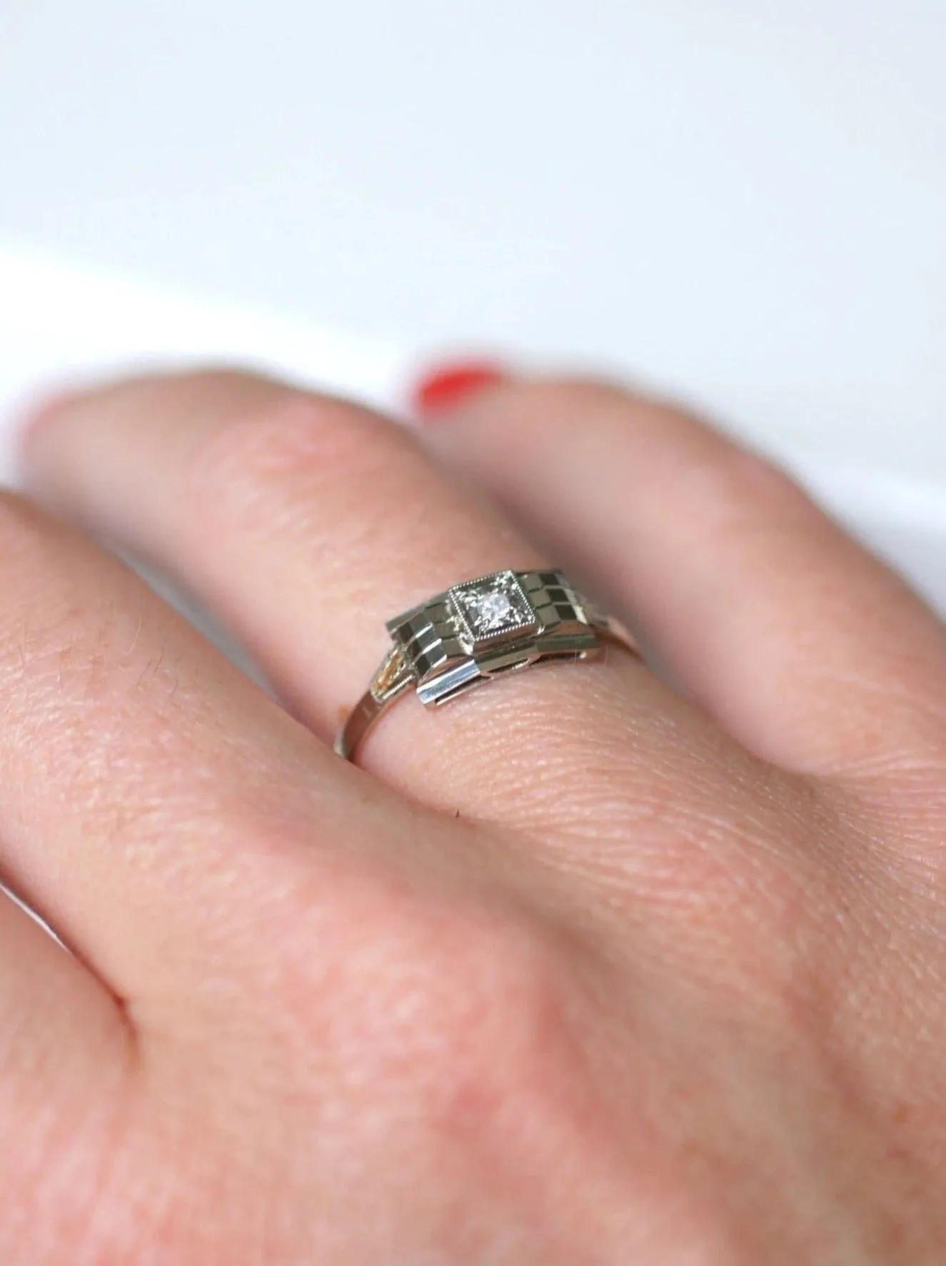 Bague bandeau Art Déco diamant sold by 58 Facettes product image thumbnail 3