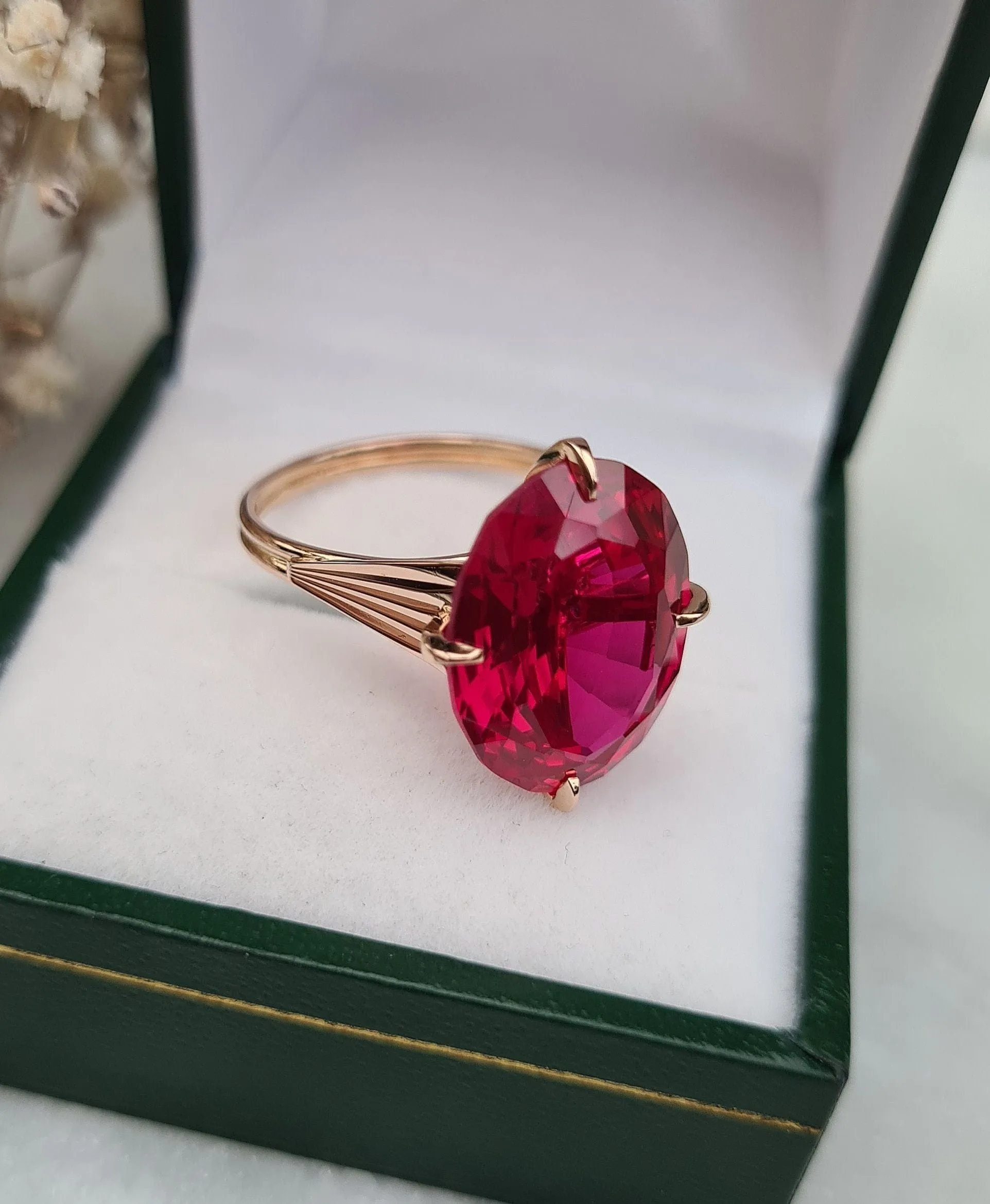 Bague Or rose et Rubis sold by 58 Facettes product image thumbnail 4