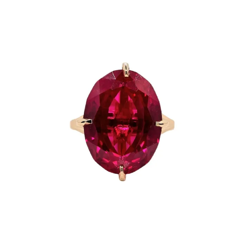 Bague Or rose et Rubis sold by 58 Facettes