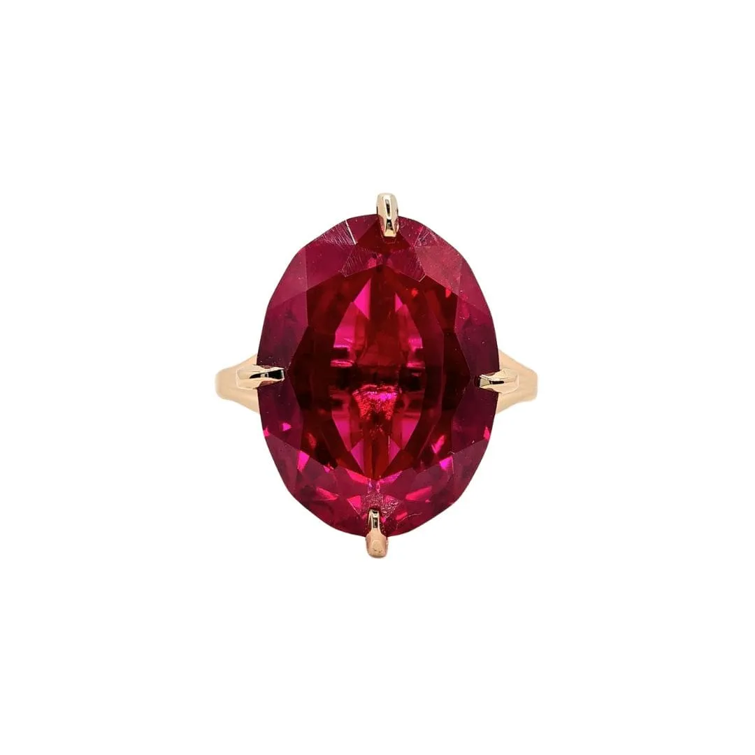 Bague Or rose et Rubis sold by 58 Facettes