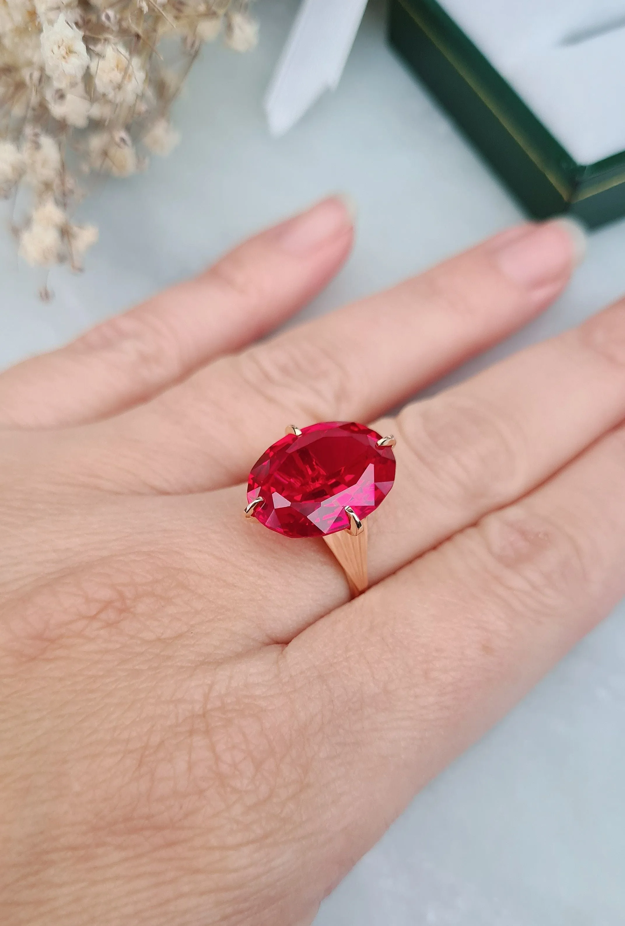 Bague Or rose et Rubis sold by 58 Facettes product image thumbnail 2