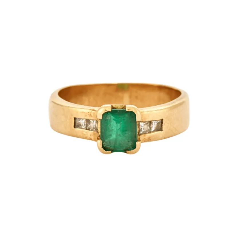 Bague Emeraude Diamants sold by 58 Facettes