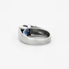 Bague jonc or gris saphir et diamants sold by 58 Facettes