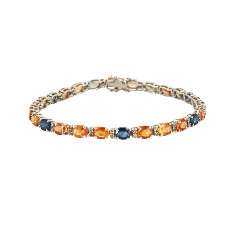 Bracelet ligne Saphirs de couleur sold by 58 Facettes