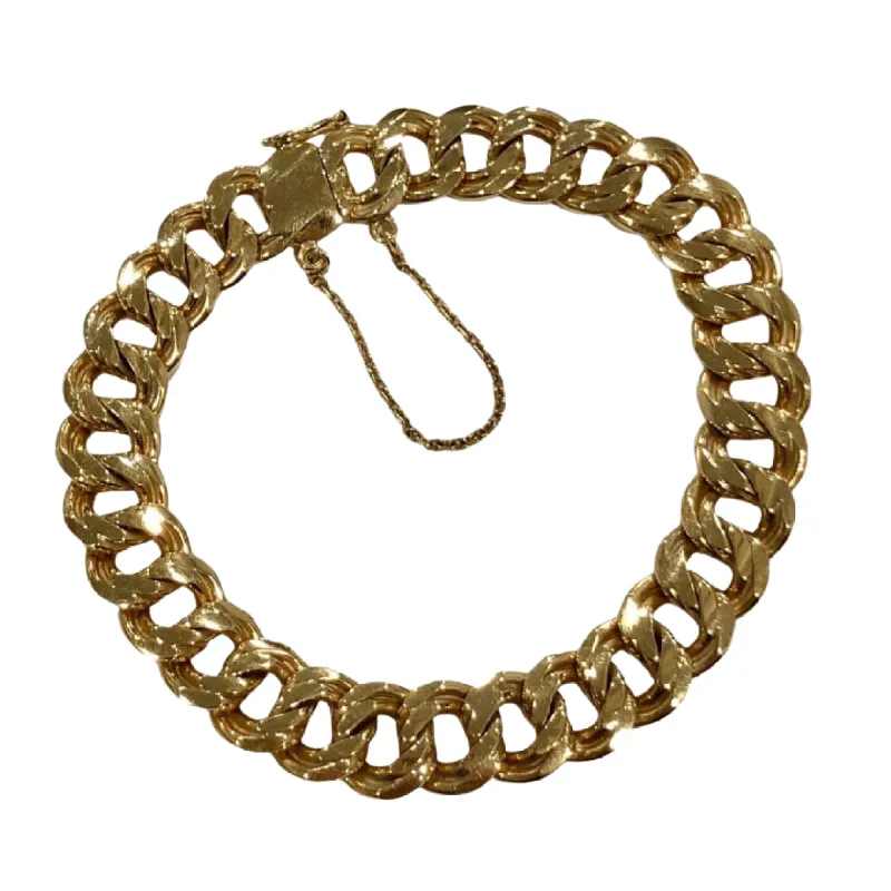 Bracelet vintage maille gourmette or jaune sold by 58 Facettes