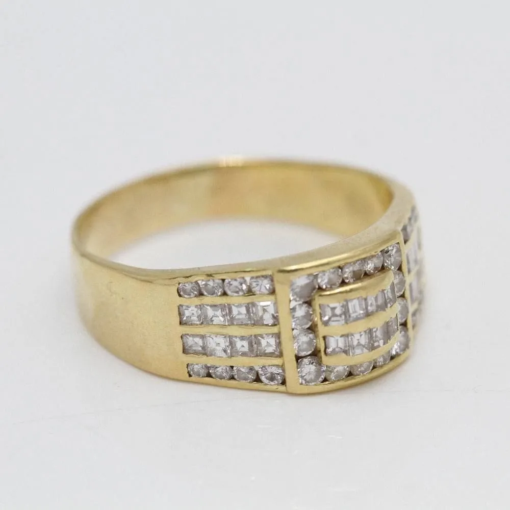 Bague tampon en or avec diamants sold by 58 Facettes product image thumbnail 4
