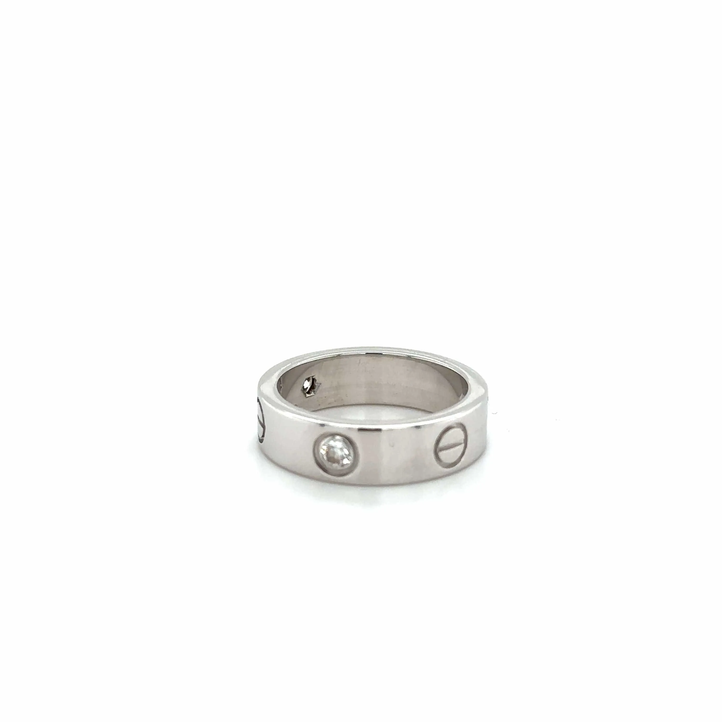 CARTIER - BAGUE LOVE 3 DIAMANTS - OR GRIS sold by 58 Facettes product image thumbnail 3