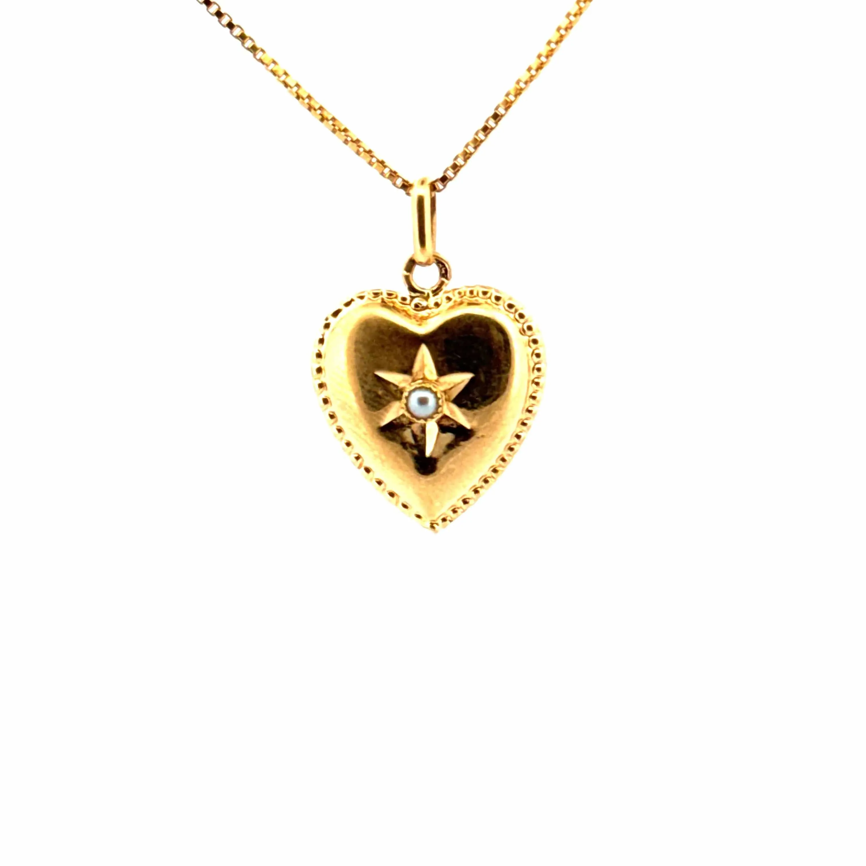 Pendentif Coeur or jaune et perle sold by 58 Facettes