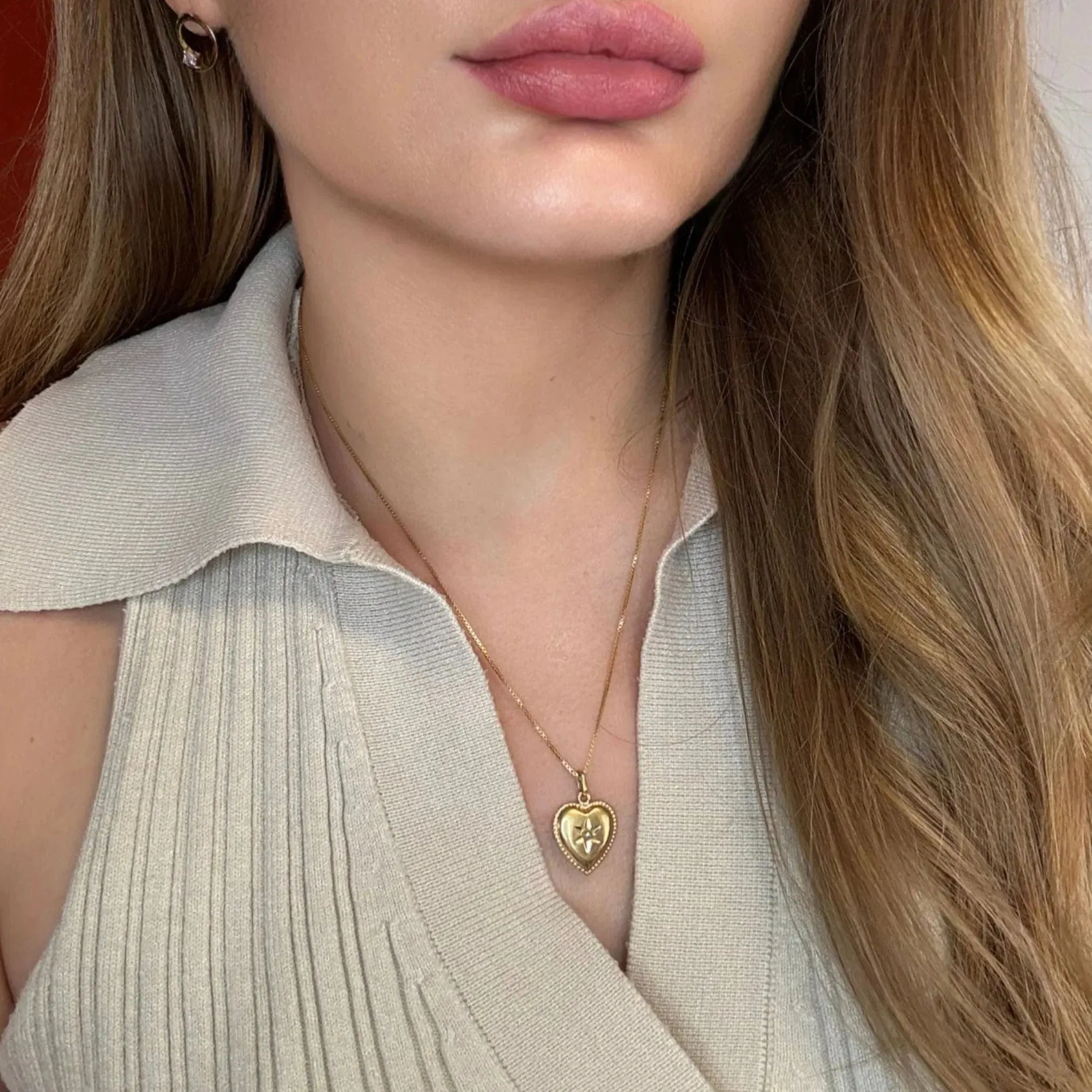 Pendentif Coeur or jaune et perle sold by 58 Facettes product image thumbnail 2