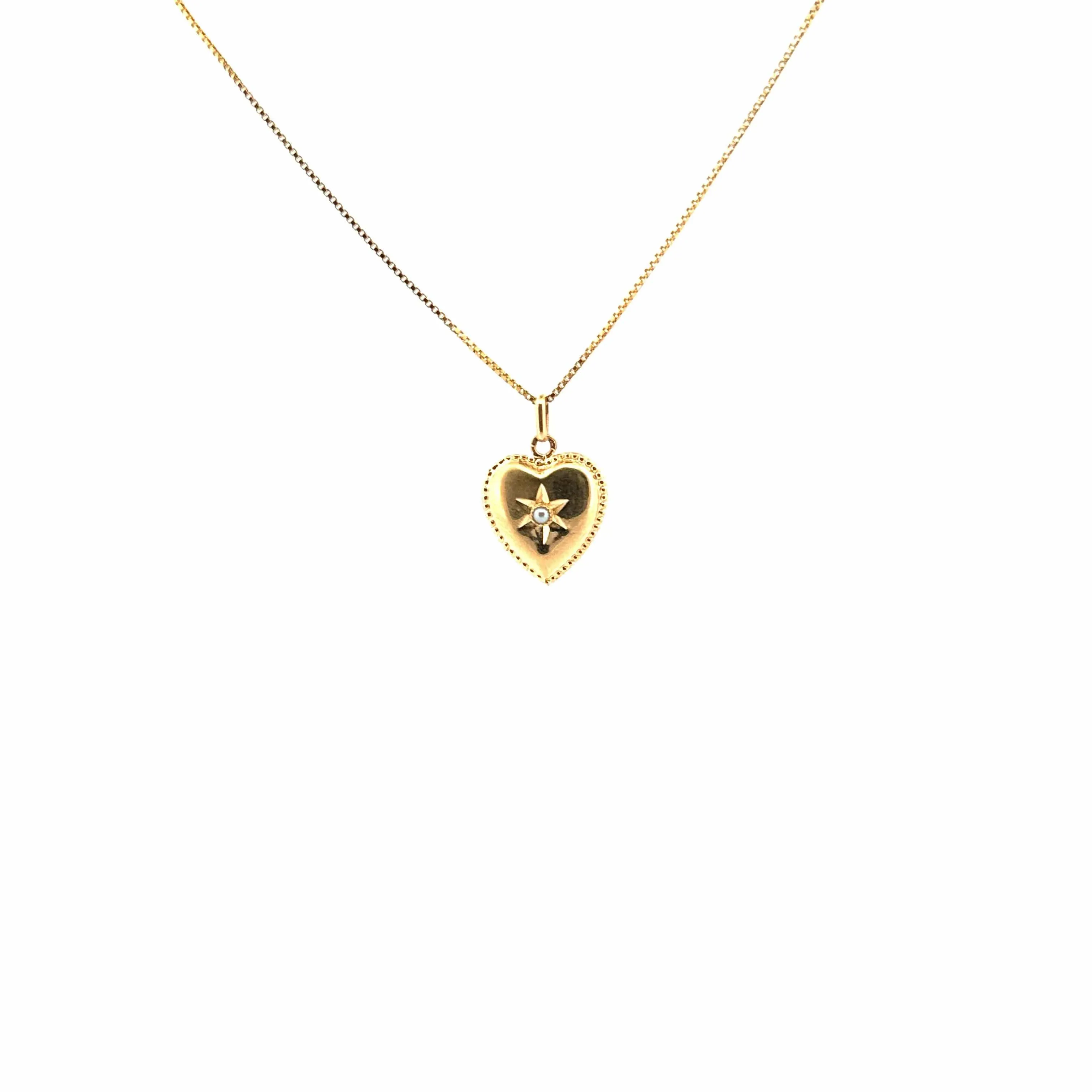 Pendentif Coeur or jaune et perle sold by 58 Facettes product image thumbnail 3