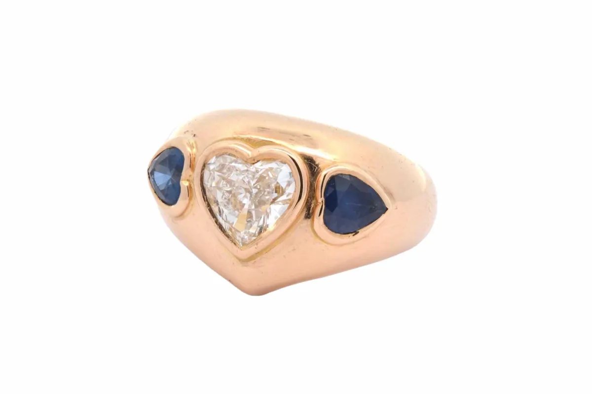 Bague Or jaune Saphir Diamant sold by 58 Facettes